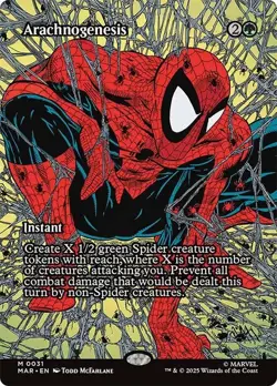 Arachnogenesis Borderless Marvel's Spider-Man NM MTG - Image 1