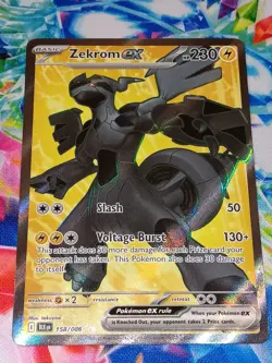Zekrom ex Full Art 158/086 Pokemon TCG Black Bolt NM English - Image 1