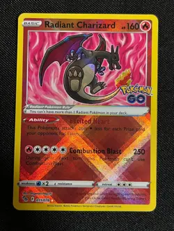 2022 Pokemon TCG Pokemon GO Radiant Charizard 011/078 NRMT - Mint Range AA - Image 1