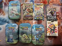 Pokemon Costco Sinnoh Stars Mini Tins 4/5 Tin Set NEW SEALED + Packs, Intro Deck - Image 1