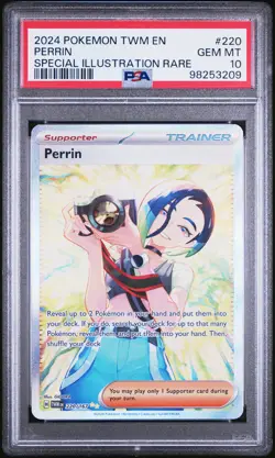 2024 POKEMON TWM EN-TWILIGHT MASQUERADE SPECIAL ILLUSTRATION RARE PERRIN PSA 10 - Image 1