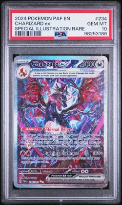 2024 POKEMON PAF EN-PALDEAN FATES SPECIAL ILLUSTRATION RARE CHARIZARD EX PSA 10 - Image 1
