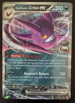 Pokemon - Destined Rivals - Team Rocket's Crobat ex - 122/182 - Double Rare NM - Image 1