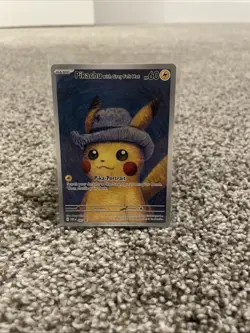 Pokemon TCG Pikachu With Grey Felt Hat Van Gogh Full Art Promo SVP #085 Sealed - Image 1