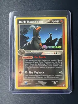 Pokemon TCG Dark Houndoom PRERELEASE Promo EX Team Rocket Returns 37/109 LP - Image 1