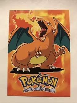 Charizard E6 Of 12 Pokemon Topps TCG Black Logo Label Stage 3 #06 Nintendo LP - Image 1