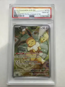 Pokemon Eevee TCG 173 Holo Promo Prismatic Evolutions PSA 10 - Image 1