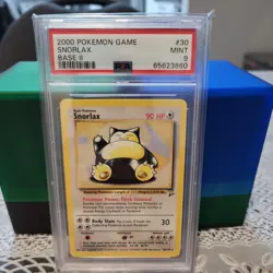 2000 Pokemon Game Base Set 2 Snorlax PSA 9 No. 30/130 #30 - Image 1