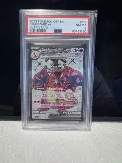 2023 Charizard ex Pokemon Obsidian Flames 215/197 Ultra Rare Holo Graded PSA 8 - Image 1