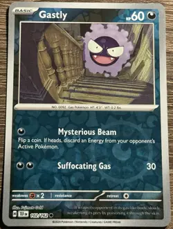 Gastly - Reverse Holo - Uncommon - Temporal Forces - Pokemon - 102/162 NM/M (L) - Image 1