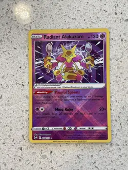 Radiant Alakazam - 059/195 Silver Tempest SHINY Holo Rare Pokemon - NM/MINT - Image 2