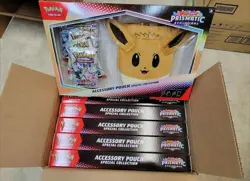Case of 6 x Pokemon TCG Prismatic Evolutions Accessory Pouch Special Collection - Image 1
