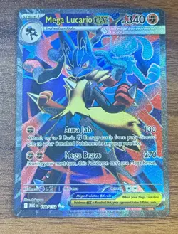 Pokemon TCG Mega Lucario EX 160/132 Ultra Rare Holo NM Mega Evolutions Full Art - Image 1