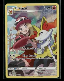 Braixen TG01/TG30 Pokemon SWSH12: Silver Tempest Trainer Gallery Ultra Rare NM - Image 1