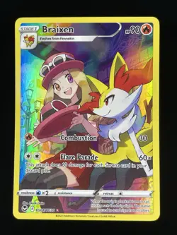 Pokemon TCG Braixen TG01/TG30 Sword & Shield Silver Tempest Ultra Rare - Image 1
