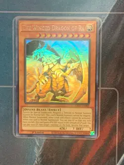 yugioh card LP ghost rare 1st ed the winged dragon of ra LED7-EN000 - Image 1