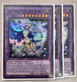 3x Gem-Knight Lady Rose Diamond 1st Edition Super Rare POTE-EN044 Yu-Gi-Oh! - Image 1