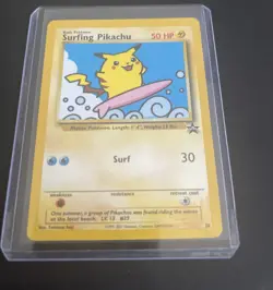Pokemon Card - Surfing Pikachu - WoTC Black Star Promo #28 - Image 1