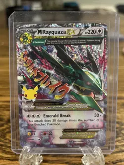 Pokemon Celebrations M Rayquaza EX Holo Ultra Rare Card 76/108 2021 NM Condition - Image 1