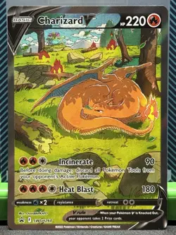 Pokemon TCG Charizard v SWSH260 Sword & Shield Promo Card Near Mint Condition - Image 1