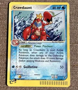 Crawdaunt 3/97 Pokemon Card Holo Rare Ex Dragon Singles Lightly Played LP - Image 1