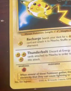 PIKACHU #4 "POKEMON BLACK STAR PROMO CARD " C1999 WOTC - WB "The First Movie" - Image 4