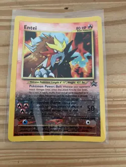 Entei Pokemon Tcg Card. Black Star Promo Reverse Holo #34. WOTC 2001 - Image 1