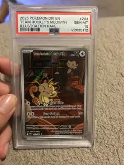 Pokemon TCG Team Rockets Meowth & Giovanni Cosmos Holo Rare Card - Image 1