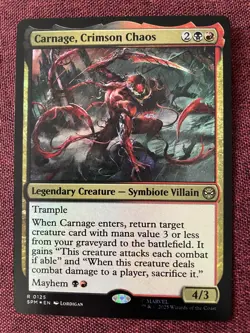 Carnage Crimson Chaos FOIL NM/M MTG Spiderman Magic Card - Image 1