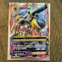 Pokemon XY Mega M Blastoise EX Evolutions Full Art Ultra Rare Holo Card 102/108 - Image 1