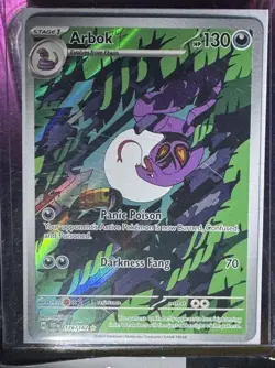 Pokemon TCG Arbok 176/162 Temporal Forces Illustration Rare Card NM Condition - Image 2