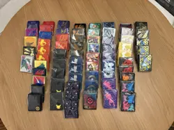 Pokemon TCG ETB Card Sleeves - Lot of 69 New & Sealed Packs! Over $500 Of Value - Image 1