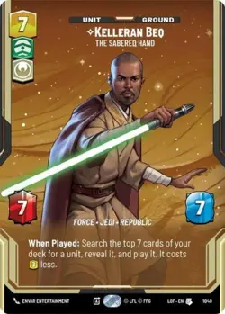 Kelleran Beq The Sabered Hand (Prestige) (Star Wars Unlimited) Normal - Image 1