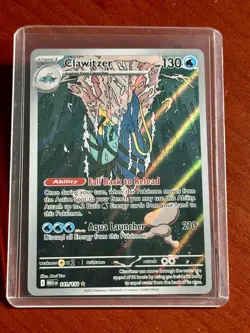 Mega Evolution Pre Release Clawitzer Illustration EX Card Stamped Holo Pokemon - Image 3