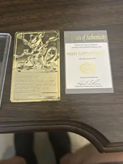 1999 Pokemon "Mewtwo" 23 Karat Gold Plated Special Edition Trading Card - Image 2