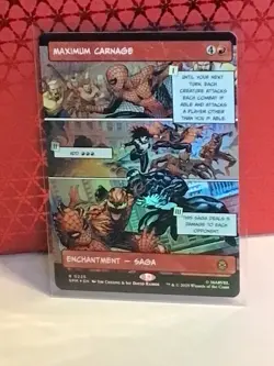 Borderless Foil Maximum Carnage #0225 Marvel's Spider-Man MTG 2025 NP - Image 1