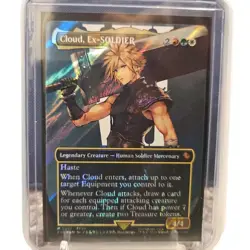 Cloud, Ex-SOLDIER (Borderless) (Surge Foil) Commander: Final Fantasy Foil - Image 1