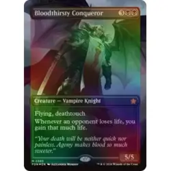 FOIL BLOODTHIRSTY CONQUEROR (BORDERLESS) (MANA FOIL) Foundations FDN Magic MTG - Image 1