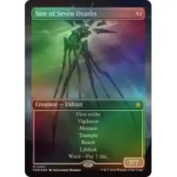 FOIL SIRE OF SEVEN DEATHS (BORDERLESS) (MANA FOIL) Foundations FDN Magic MTG - Image 1