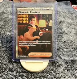 Giovanni's Charisma 204/165 Pokemon TCG S&V 151 Holo NM - Image 1
