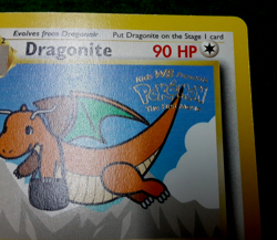 1999 POKEMON TCG DRAGONITE #5 WOTC Black Star 1st Movie PROMO WOC STAMPED - Image 5