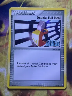Pokemon - Double Full Heal - 77/100 - Reverse Holo - EX Crystal Guardians Stamp - Image 1