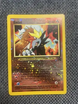 Entei 34 Black Star Promo Movie Wizards WOTC Reverse Holo Rare Pokemon NM #34 - Image 2