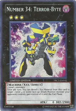 Number 34: Terror-Byte PRC1-ENV02 Limited Secret Rare MP Yugioh DNA GAMES - Image 1