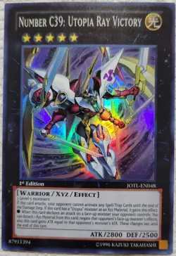 Yugioh Number C39: Utopia Ray Victory JOTL-EN048 Super Rare 1st Edition NM - Image 1