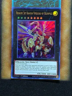 Yugioh Hieratic Sky Dragon Overlord Of Heliopolis GFTP-EN004 Super Rare 1st NM - Image 1