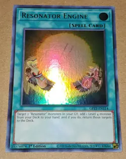 Yugioh Resonator Engine Ultra Rare Mint 1st Edition GFTP-EN114 - Image 1