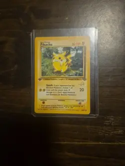 Pokemon Trading Card Pikachu Rare Gold W Under Pic. - Image 1