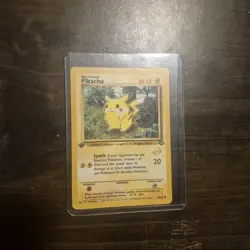Pokemon Trading Card Pikachu Rare Gold W Under Pic. - Image 5