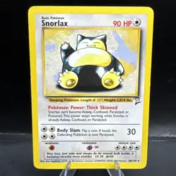 Snorlax 30/130 Base Set 2 Rare Non-Holo Vintage Pokemon TCG Card MP - Image 1